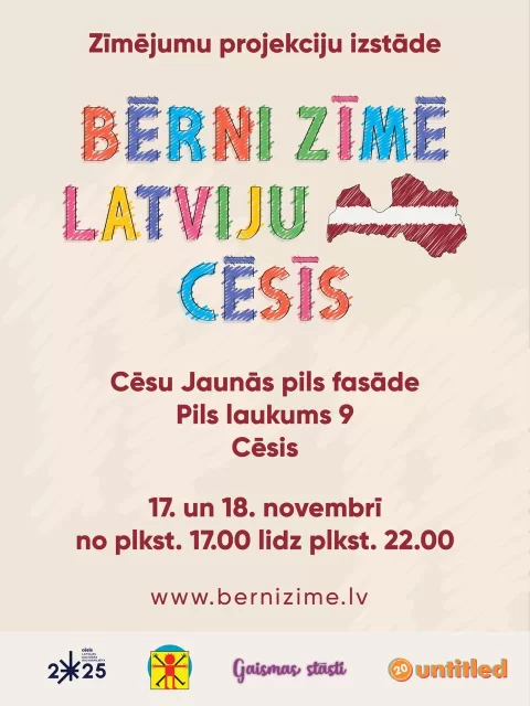 Bērni zīmē Latviju Cēsīs